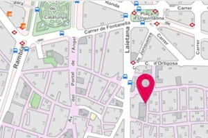 Plànol d'accés a l'Espai Francesca Bonnemaison