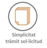 Simplicitat del tràmit de sol·licitud Simplicitat del tràmit de sol·licitud