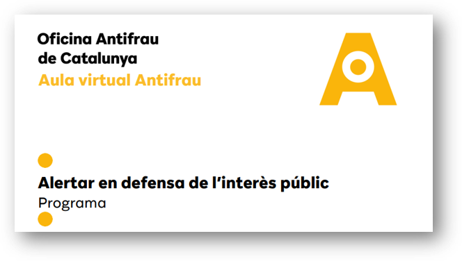 Nou curs Oficina Antifrau de Catalunya