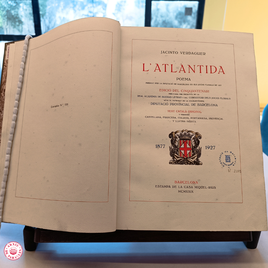 Portada del llibre L'Atlàntida de Jacint Verdaguer