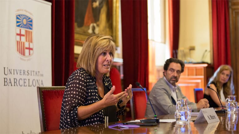 Núria Marín durant la presentació de la Càtedra UB-DIBA sobre Comunicació clara aplicada a l’Administració Pública. Foto: Judit Contreras / Diputació de Barcelona Núria Marín durant la presentació de la Càtedra UB-DIBA sobre Comunicació clara aplicada a l’Administració Pública. Foto: Judit Contreras / Diputació de Barcelona