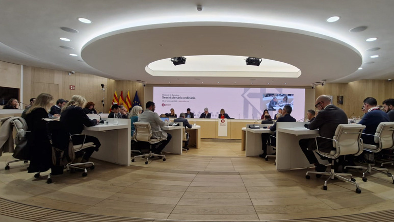 Un moment de la sessió plenària ordinària de la Diputació de Barcelona, de febrer de 2026. Foto: Diputació de Barcelona