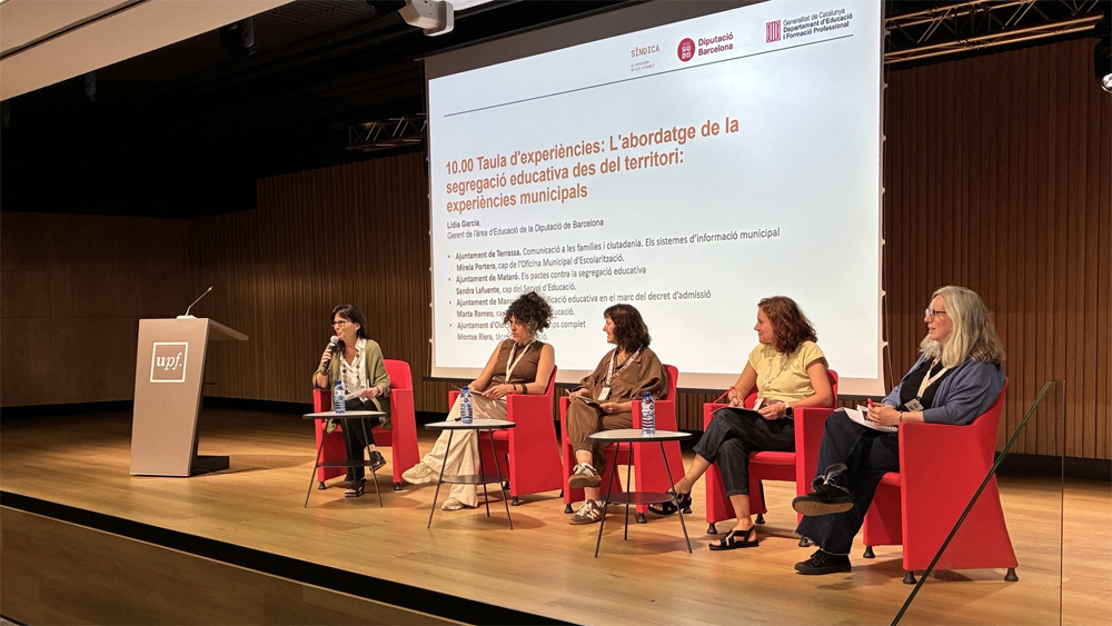 Jornada sobre el paper dels municipis en la lluita contra la segregació educativa. Pacte nacional contra la segregació escolar. Foto: Diputació de Barcelona Jornada sobre el paper dels municipis en la lluita contra la segregació educativa. Pacte nacional contra la segregació escolar. Foto: Diputació de Barcelona