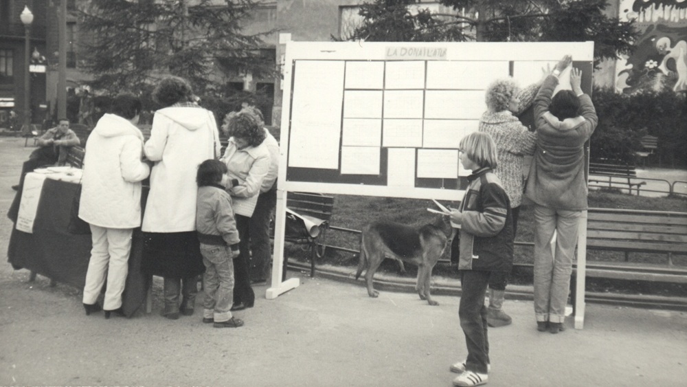 Parada a la plaça Sant Domènec de Manresa, 1982