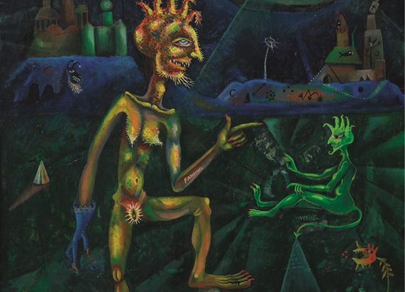 Fragment de «Fanafafa Veribú» de Joan Ponç