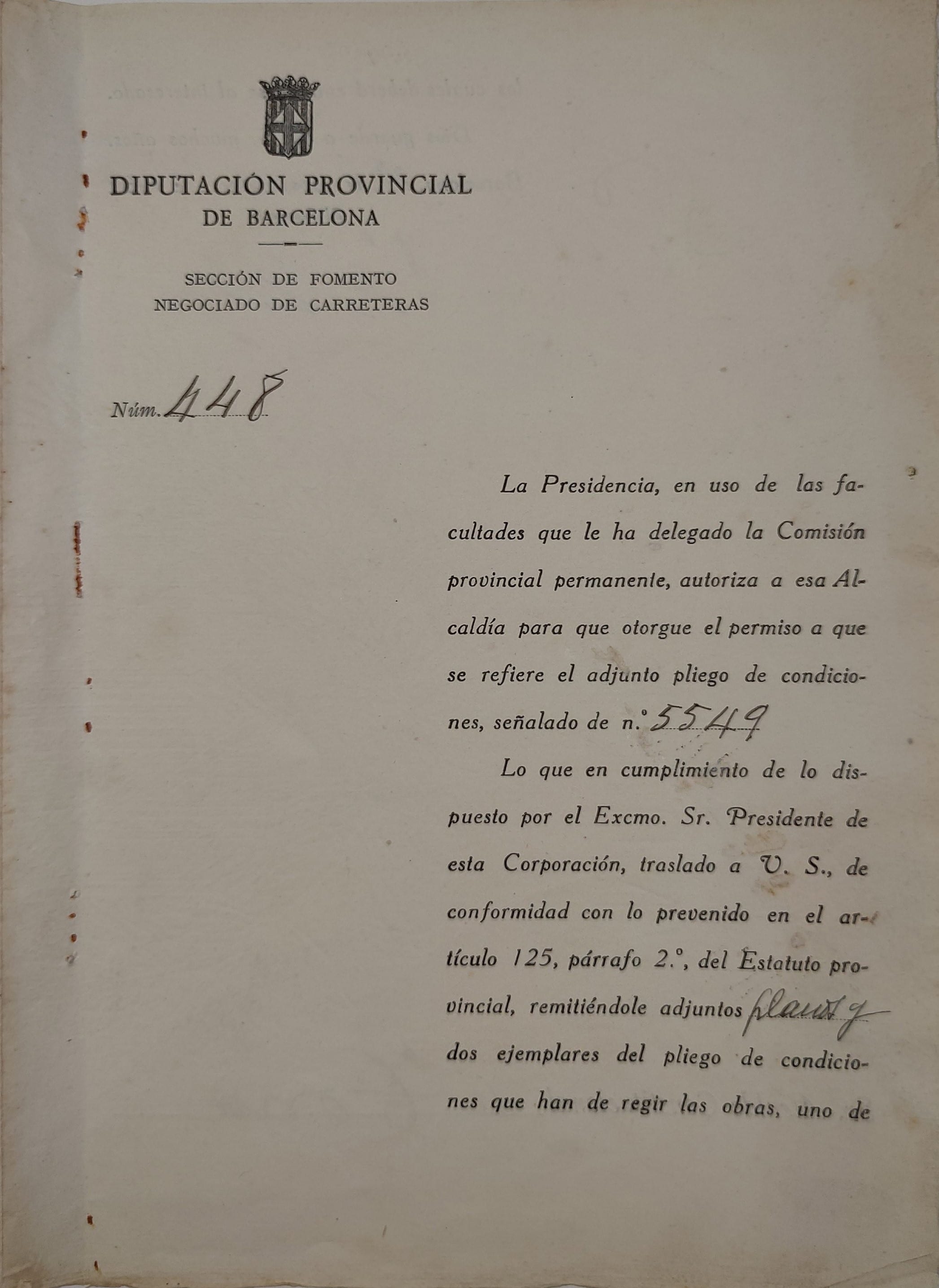 imatge Llicència d'obres particulars de la fàbrica de cadires, 1931, Tona. Arxiu Municipal de Tona.