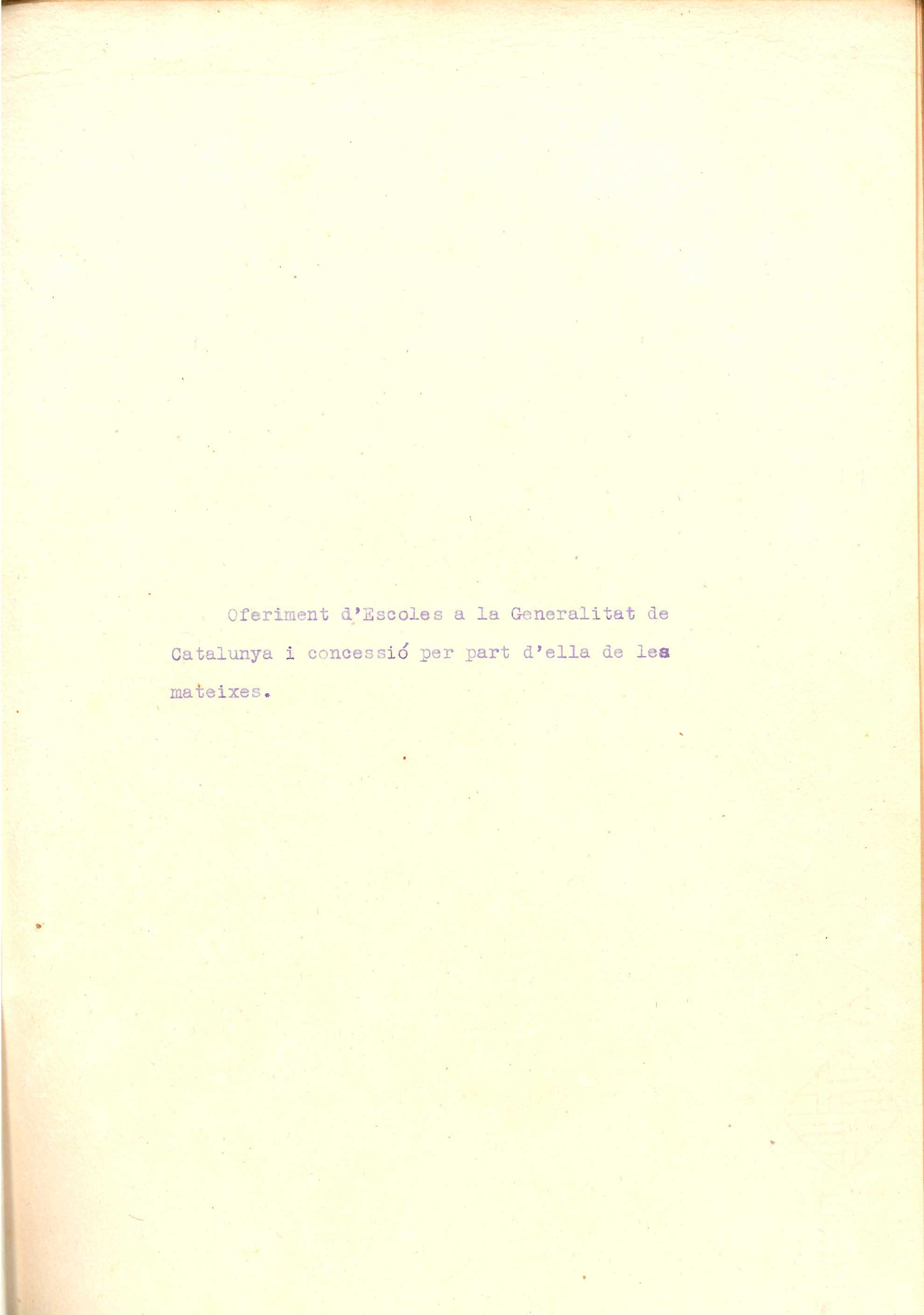 imatge Dictamen sobre la situació escolar, 1937.