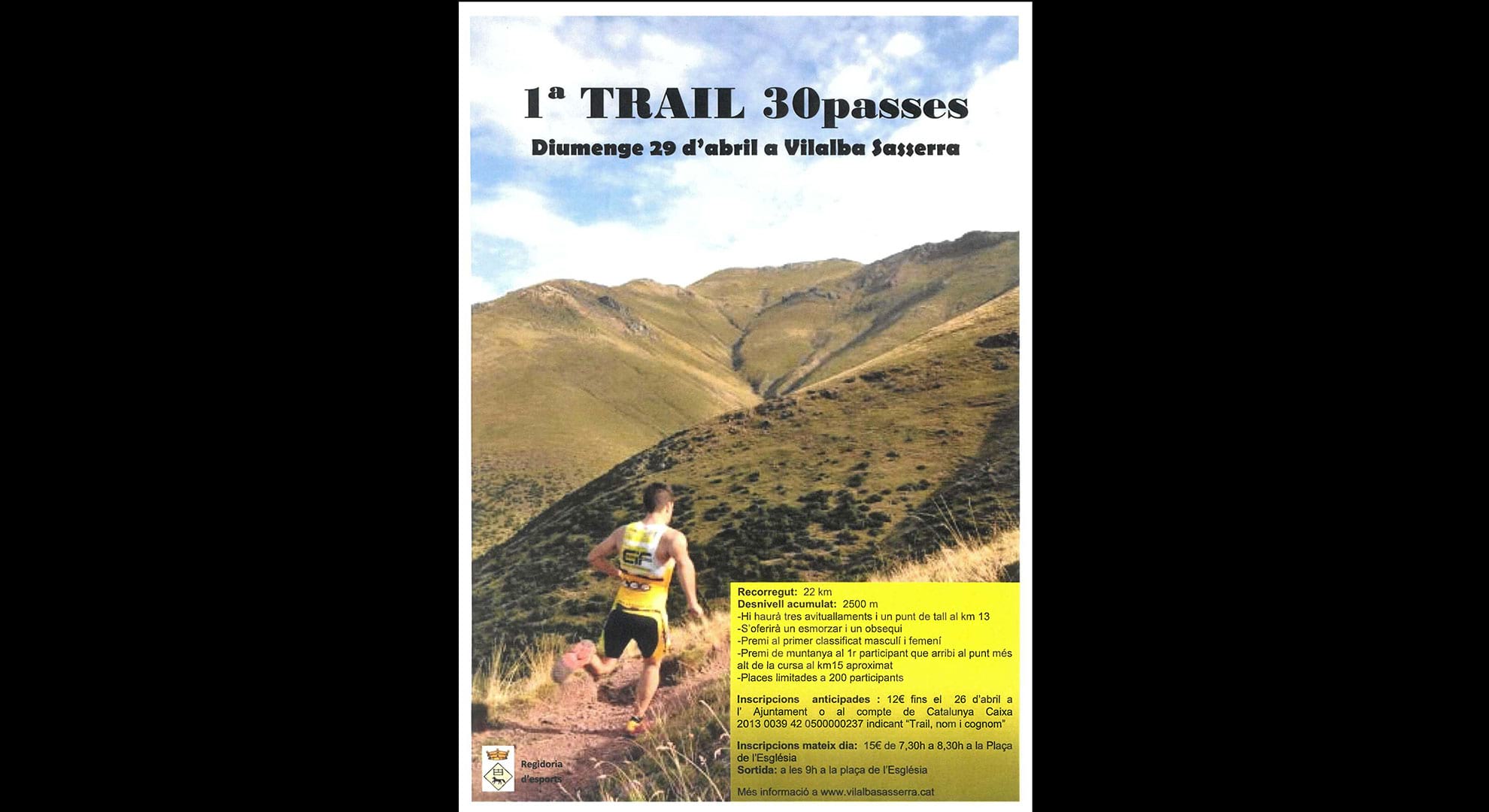 imatge 1a Trail 30 passes, 2012, Vilalba Sasserra. Arxiu Municipal de Vilalba Sasserra.