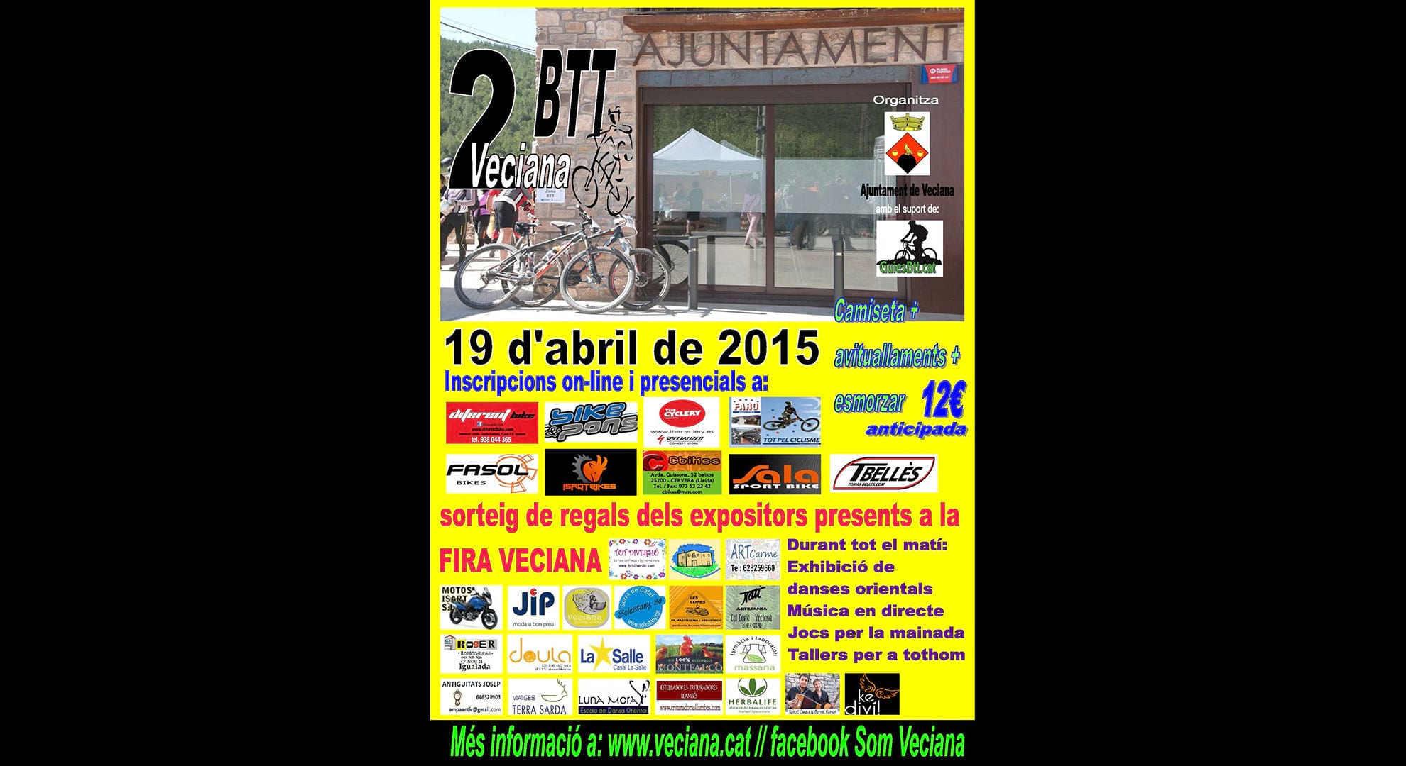 imatge Cartell de la 2ª Cursa BTT de la Fira de Veciana, 2015, Veciana. Arxiu Municipal de Veciana.