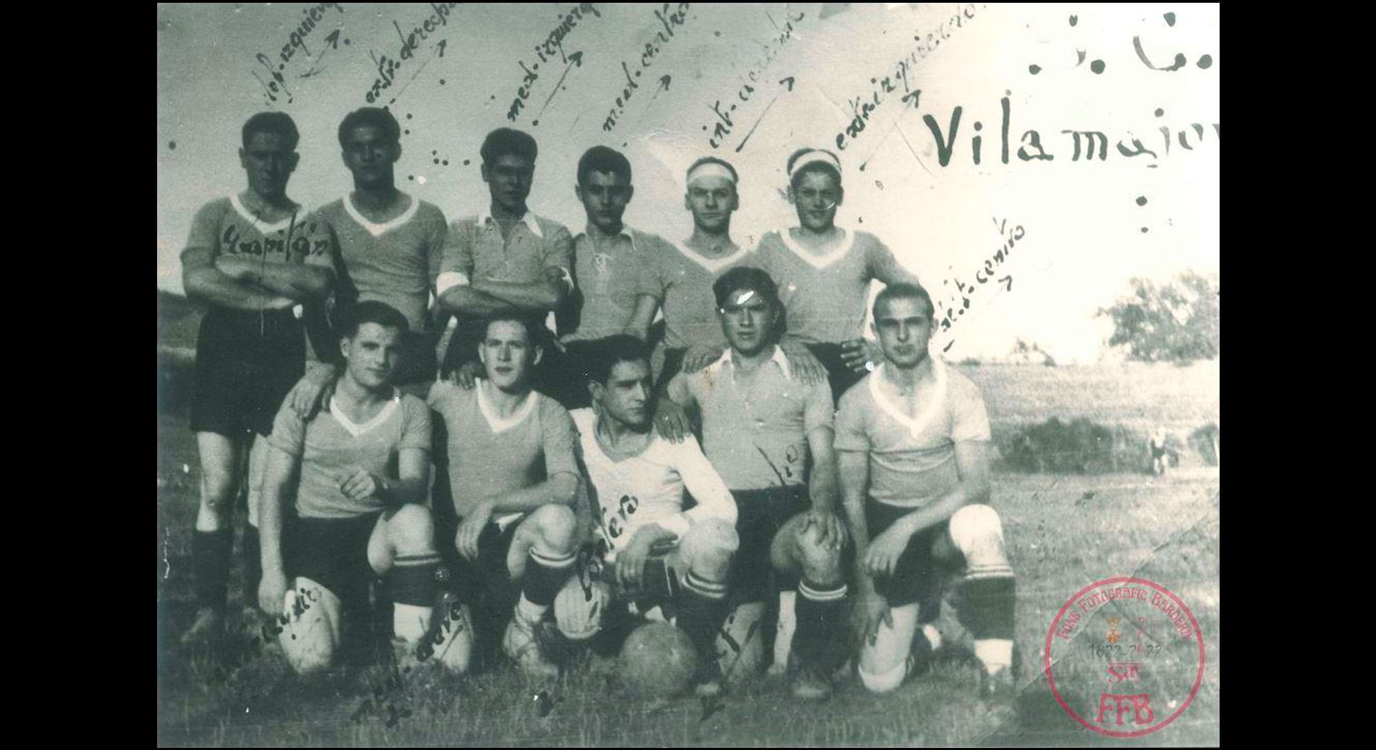imatge Postal record lliurada a l'equip F.C. Vilamajor, 1937, Sant Antoni de Vilamajor. Autor: desconegut. Fons fotogràfic Bardera, Arxiu Municipal de Sant Antoni de Vilamajor.