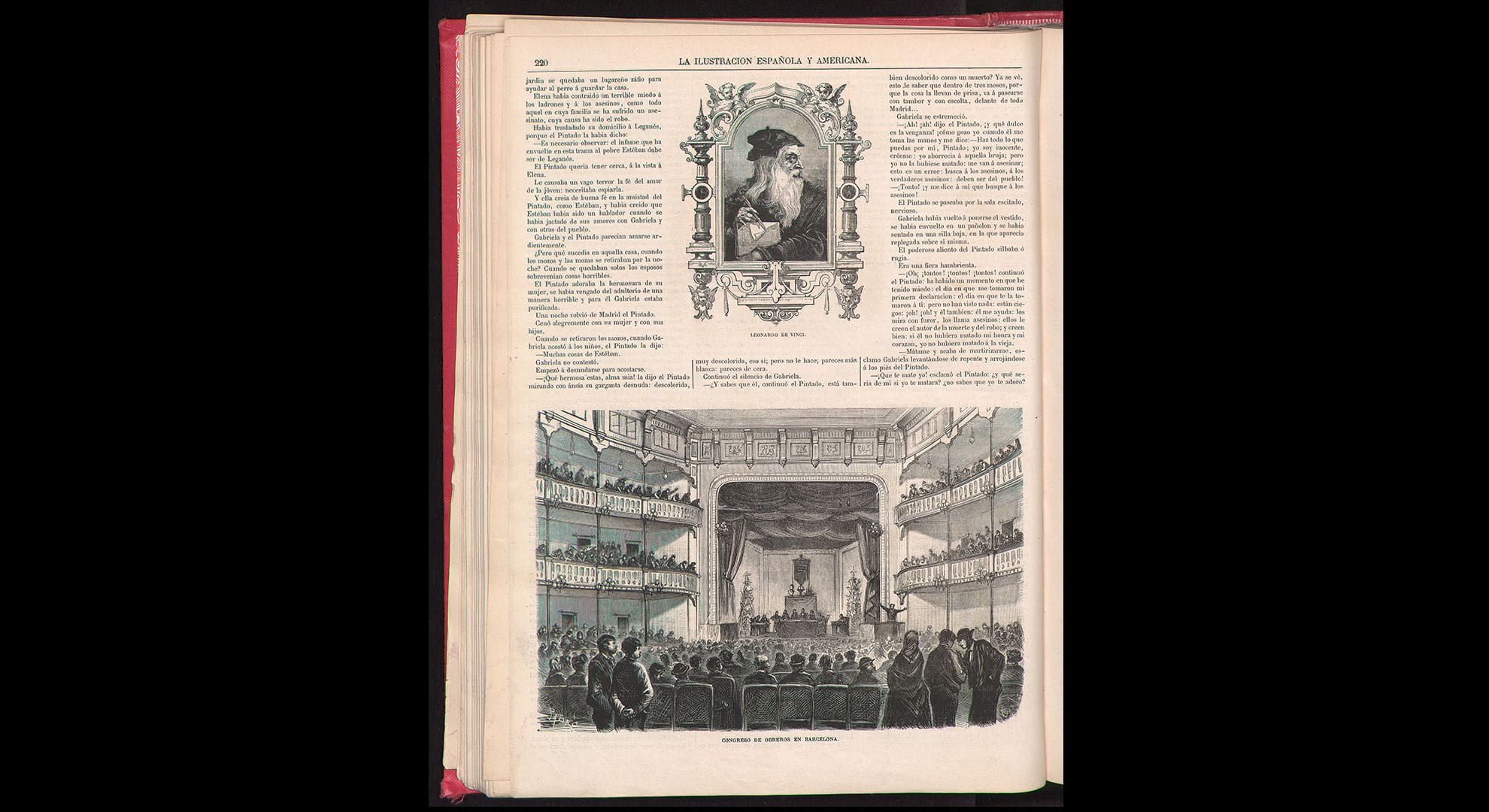 imatge Congrés Obrer de Barcelona, convocat entre els dies 18 i 25 de juny de 1870. Fou el primer congrés obrer celebrat a Catalunya i a Espanya. Dibuix de Tomàs Padró, publicat a La Ilustración Española y Americana el 13 de juliol de 1870. Hemeroteca Digital. Biblioteca Nacional de España