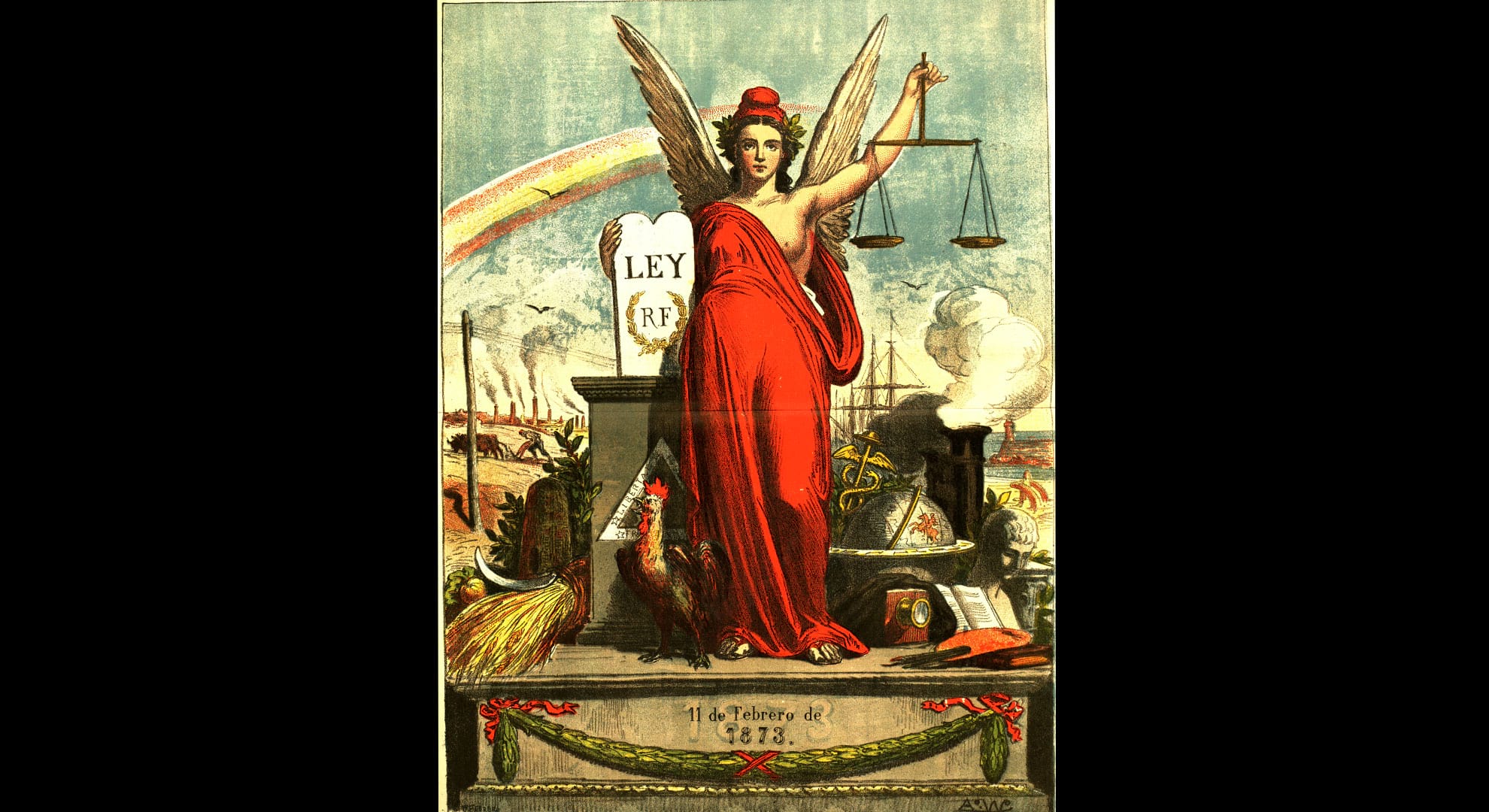 imatge Al·legoria a la República Federal espanyola. La Flaca, 1873.