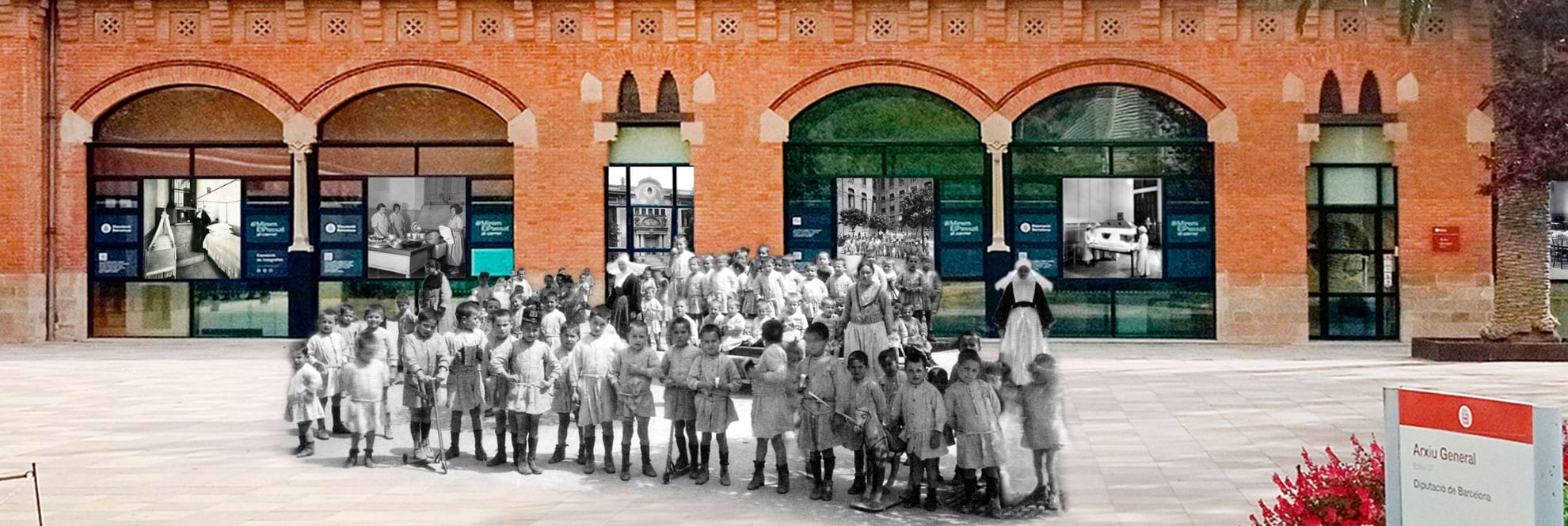 La Maternitat de l'Arxiu (fotomuntatge)
