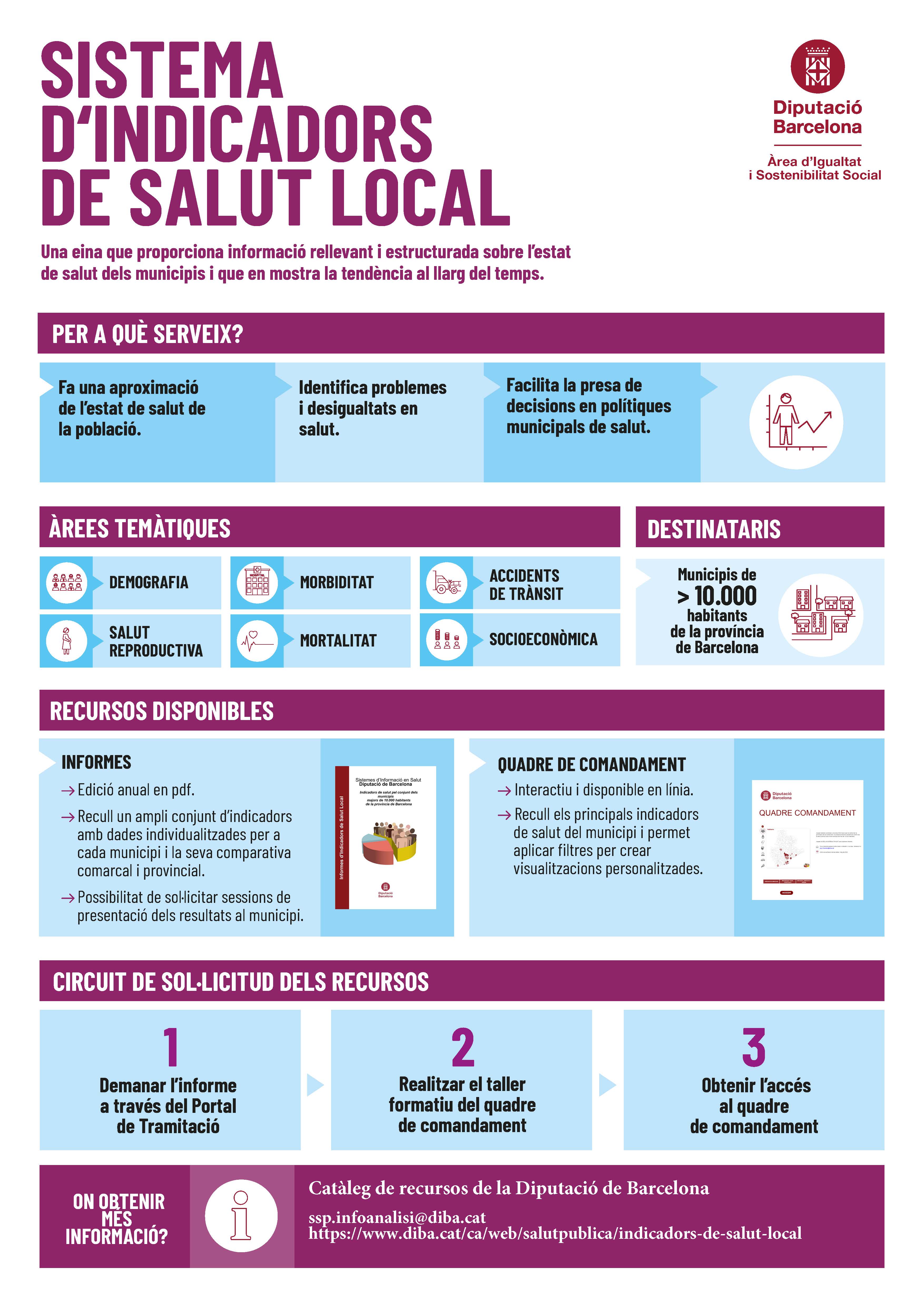Infografia resum del Sistema d'indicadors de salut local