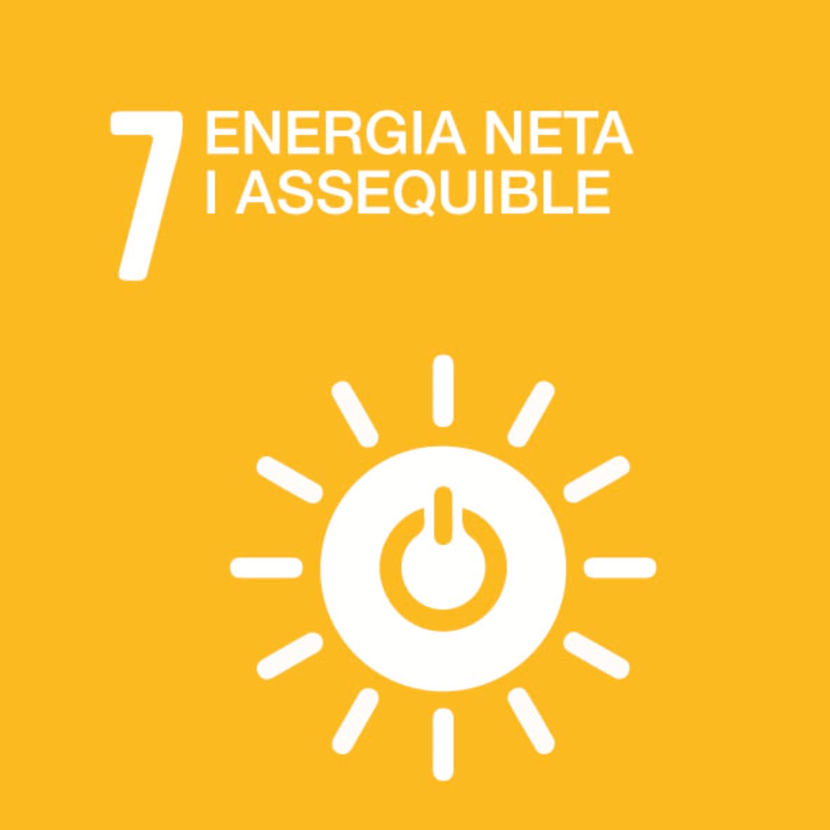 Logo ODS 7 - Salut i accés a l'energia