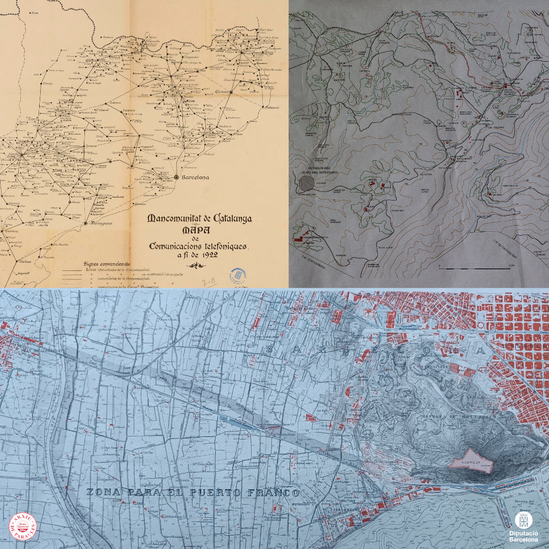 Imatge amb tres documents cartogràfics