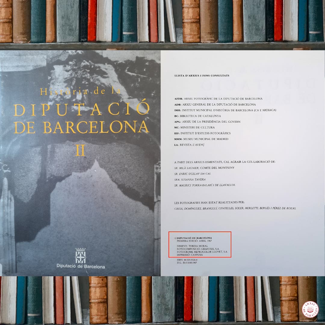 Imatge del llibre història de la Diputació de Barcelona