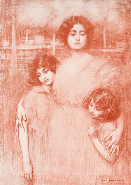 La vida i la riquesa de Catalunya. Litografia. Ramon Casas- c. 1920 La vida i la riquesa de Catalunya. Litografia. Ramon Casas- c. 1920