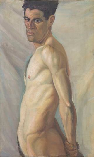 L'home nu. Josep Rigol Fornaguera. Nu, C.1927. Museu de Terrassa