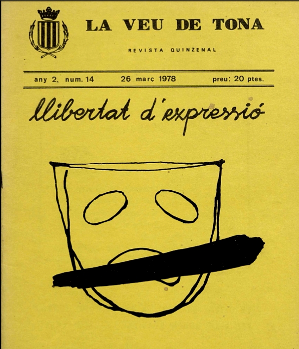 ‘La Veu de Tona’ a favor de la llibertat d’expressió, en la campanya arran del judici contra Els Joglars. Centre d'Interpretació i jaciment El Camp de les Lloses ‘La Veu de Tona’ a favor de la llibertat d’expressió, en la campanya arran del judici contra Els Joglars. Centre d'Interpretació i jaciment El Camp de les Lloses